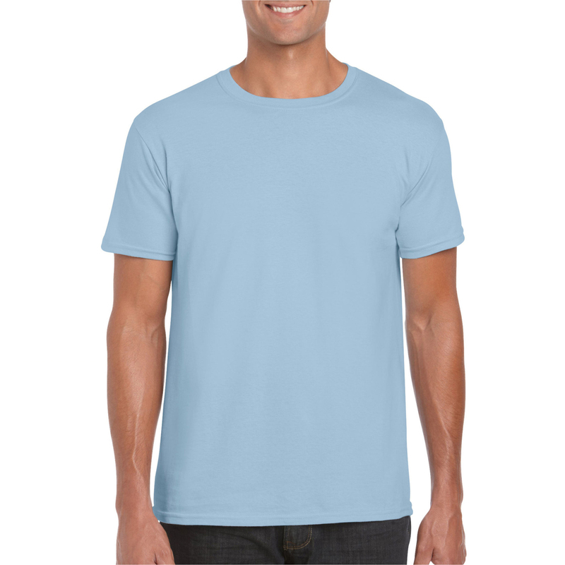 Camiseta básica de manga curta macia, 100% algodão grosso, Gildan