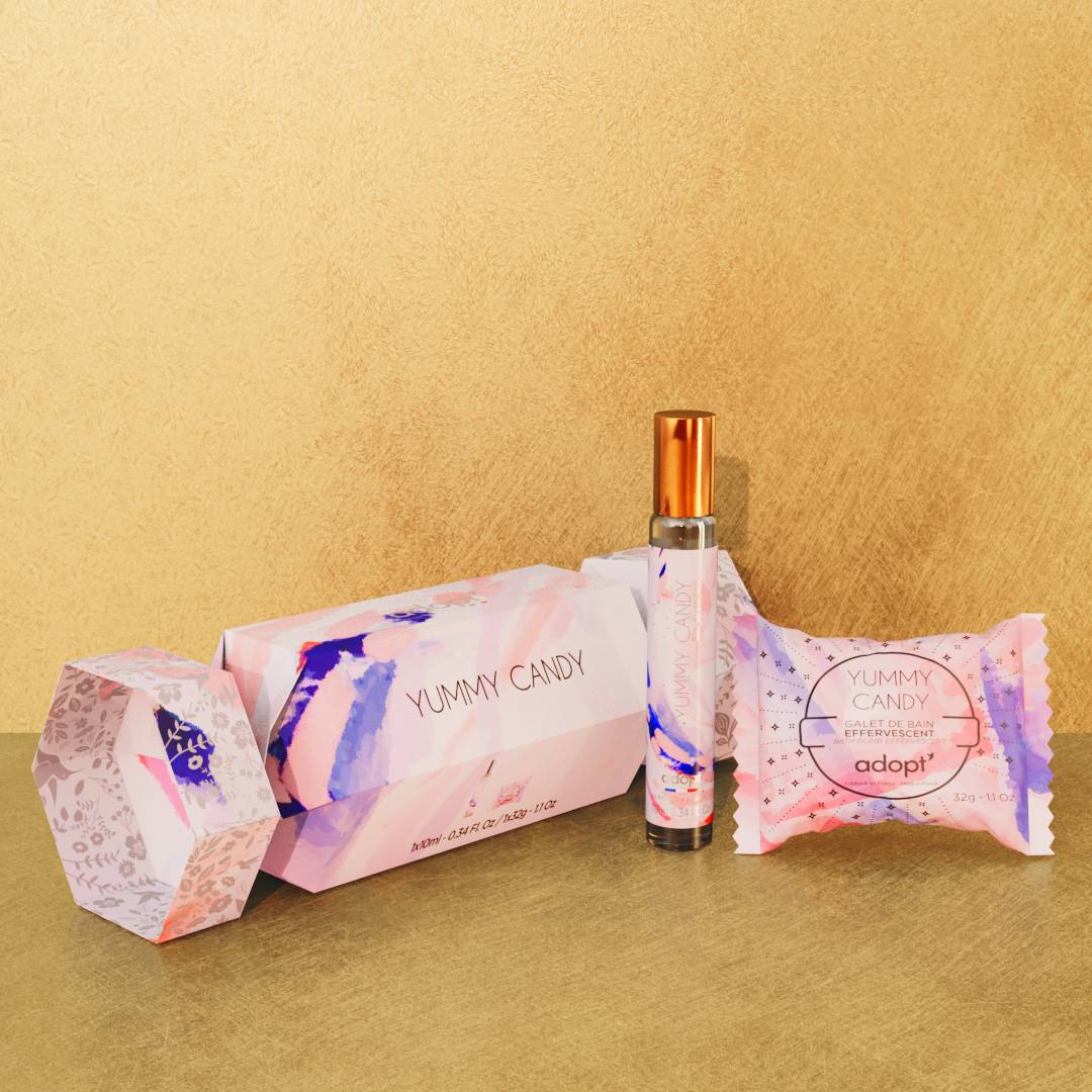 Yummy Candy Cracker Secret Santa eau de parfum 10 ml + boule de bain