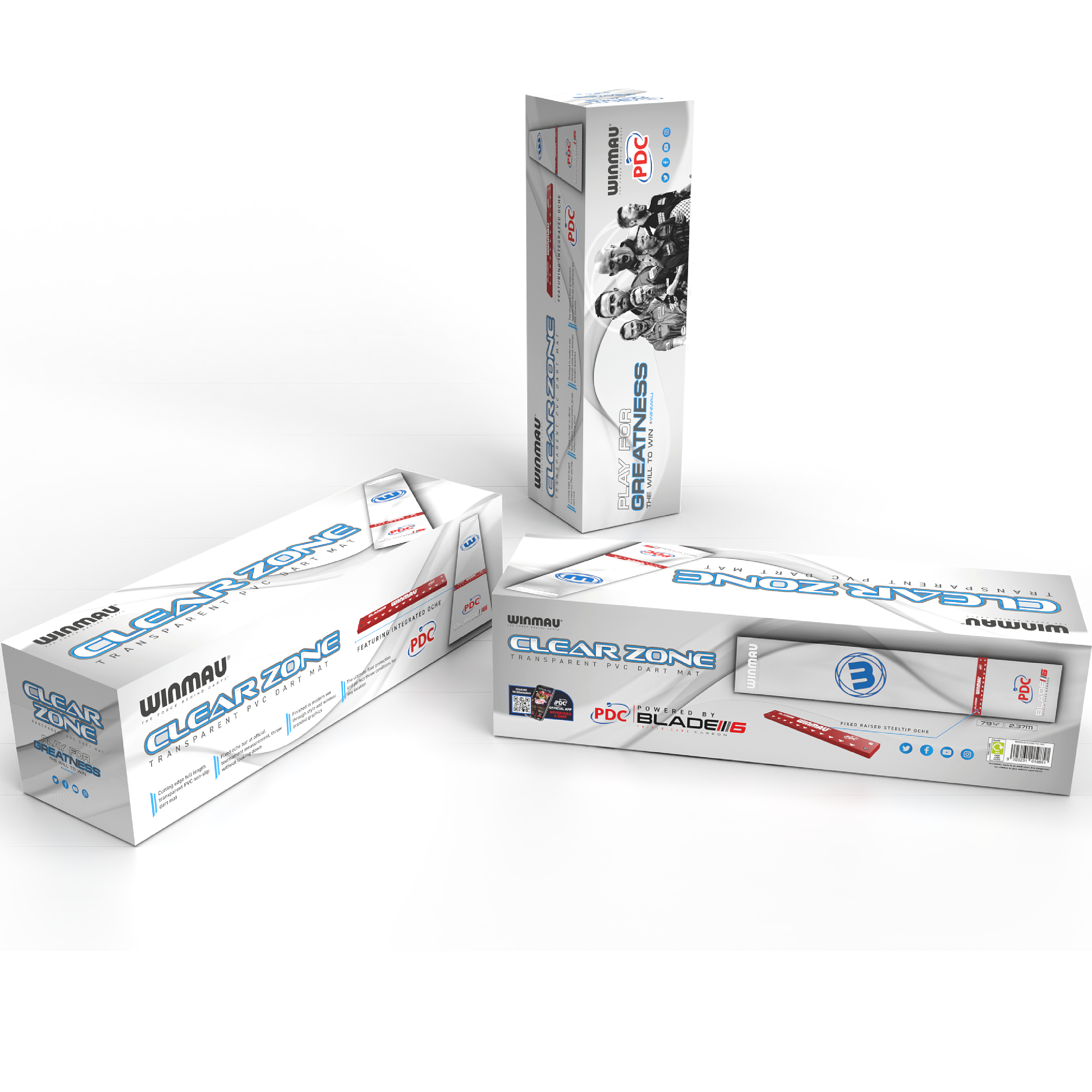 Winmau - PDC Clearzone Dartmatte mit Oche
