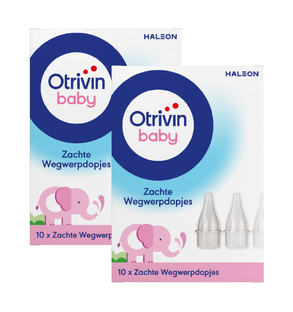 Baby Wegwerpdopjes bij Otrivin Baby Aspirator neusjesreiniger - duoverpakking 2x10ST