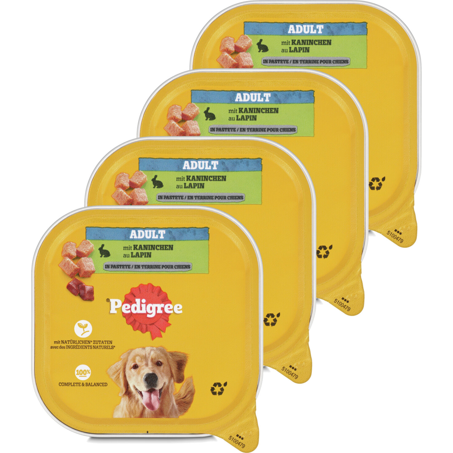 Pedigree Hundefutter Kaninchen 4x 300g