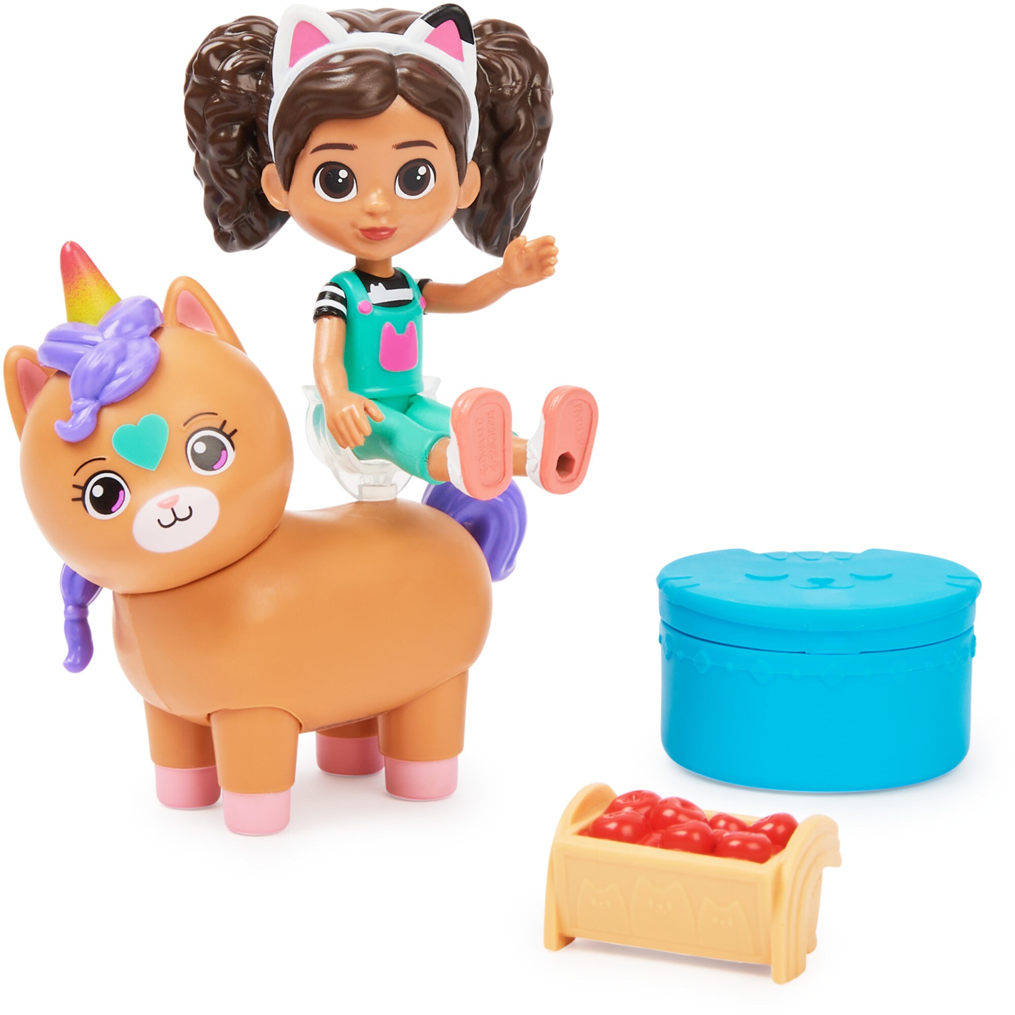 Spin Master Spielfigur DreamWorks Gabby's Dollhouse Cat Adventures - Cat-tivity Set Kittycorn Pferd