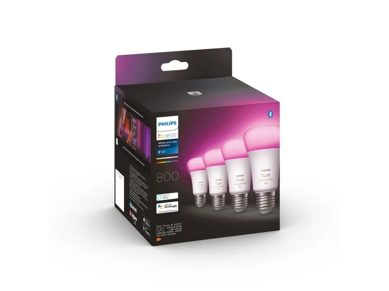 Philips Hue White Color Ambiance - E27 pærer - 4-pak