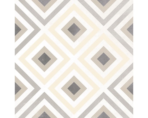 Porseleinen tegeldecoratie Cementine crème mix 15 x 15 x 0,9 cm diverse designs mat R10B