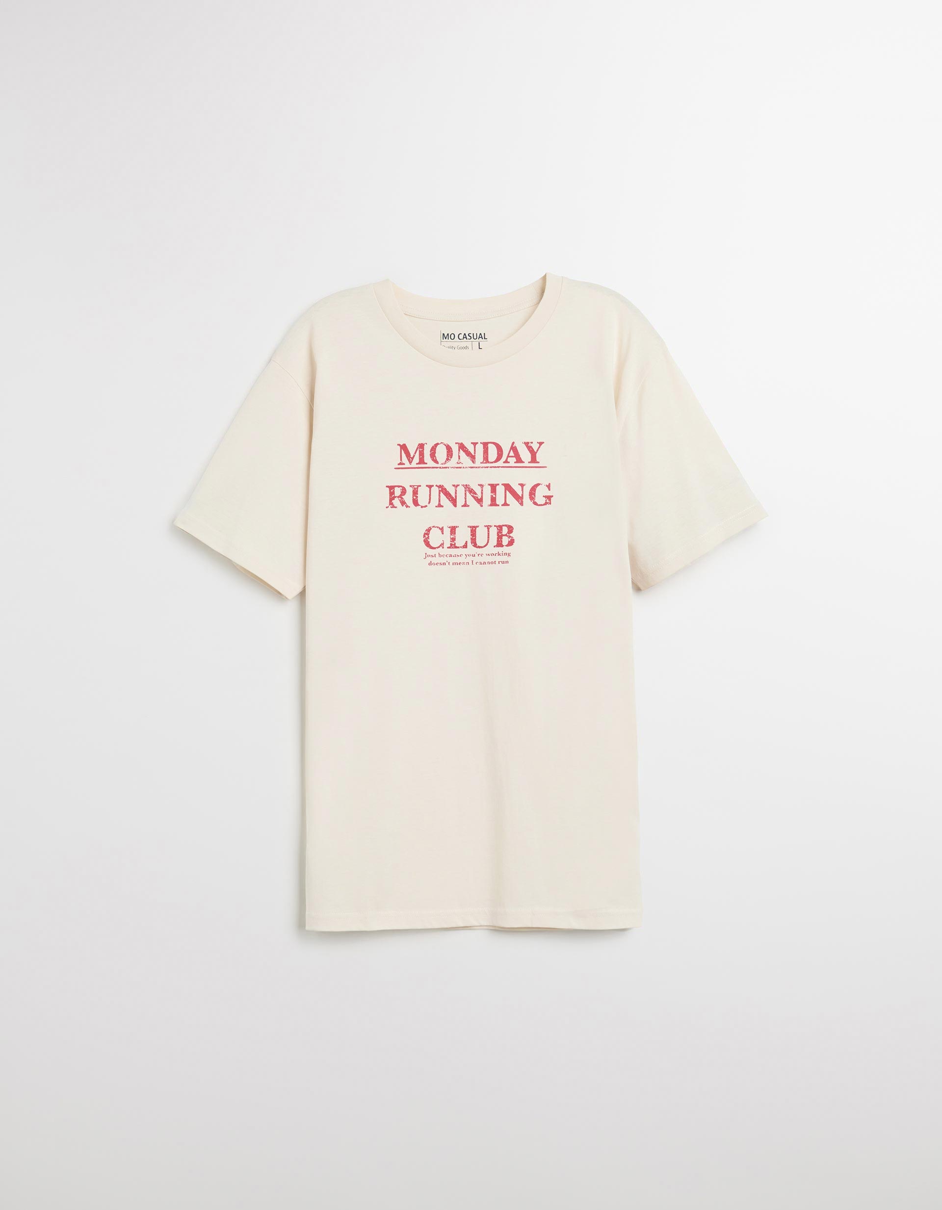 T-shirt Print, Homem, Bege Claro