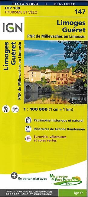 IGN - TOP 100 147 LIMOGES GUERET PLASTIFIEE