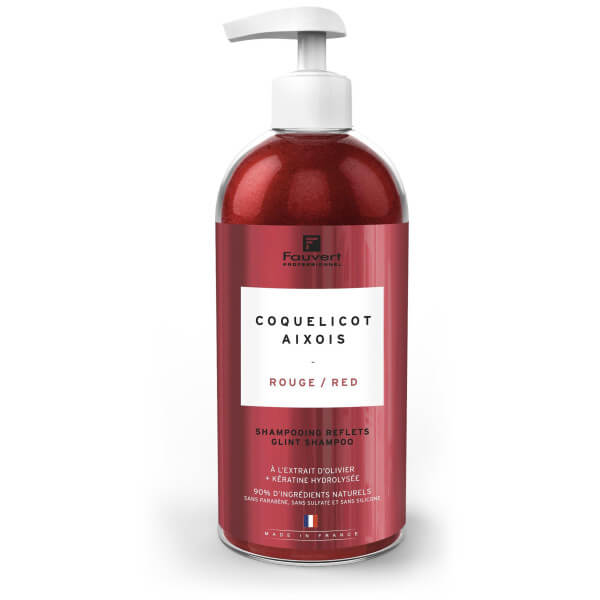 Shampooing pigmenté reflet rouge Coquelicot Aixois Fauvert Professionnel 500ML