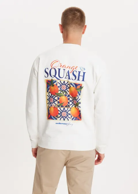 Sweater met print fruit off-white (WIT.O)