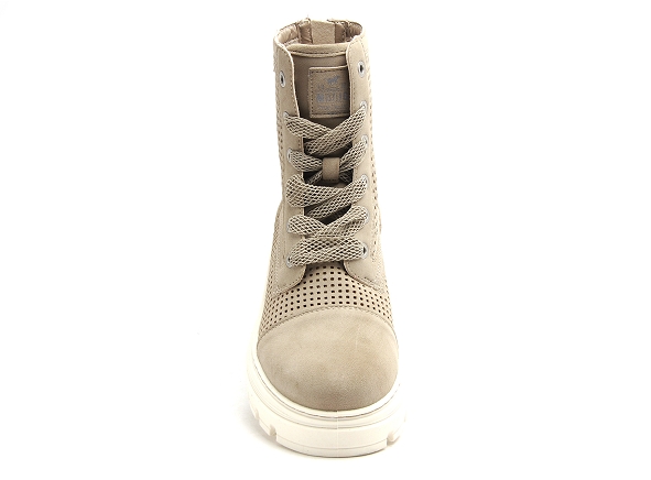 Mustang boots bottine plates femme 1417501 beige