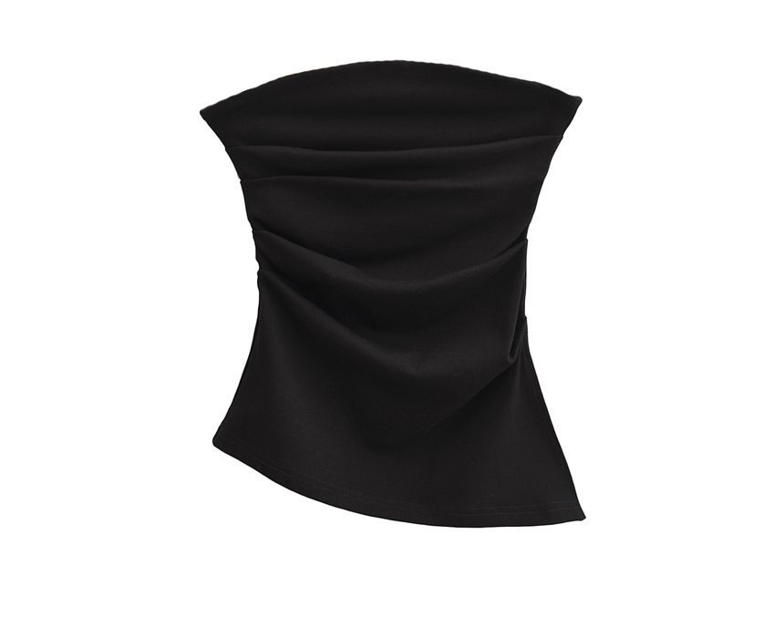 Ulark - Effen tubetop met ruches en split