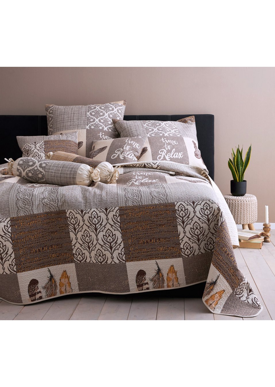 Couvre-lit imprimé patchwork