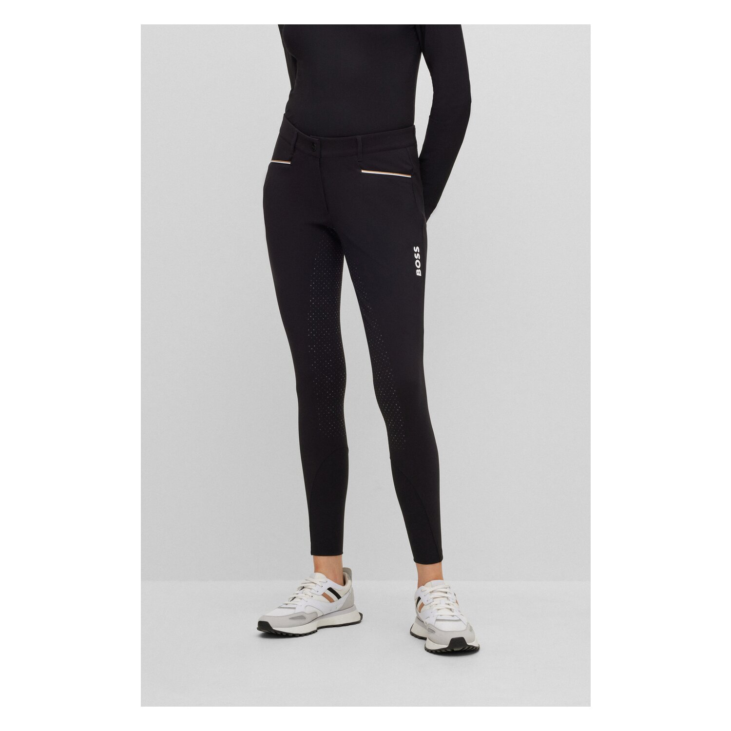 BOSS EQUESTRIAN Grip-Vollbesatz-Reithose Heather - black