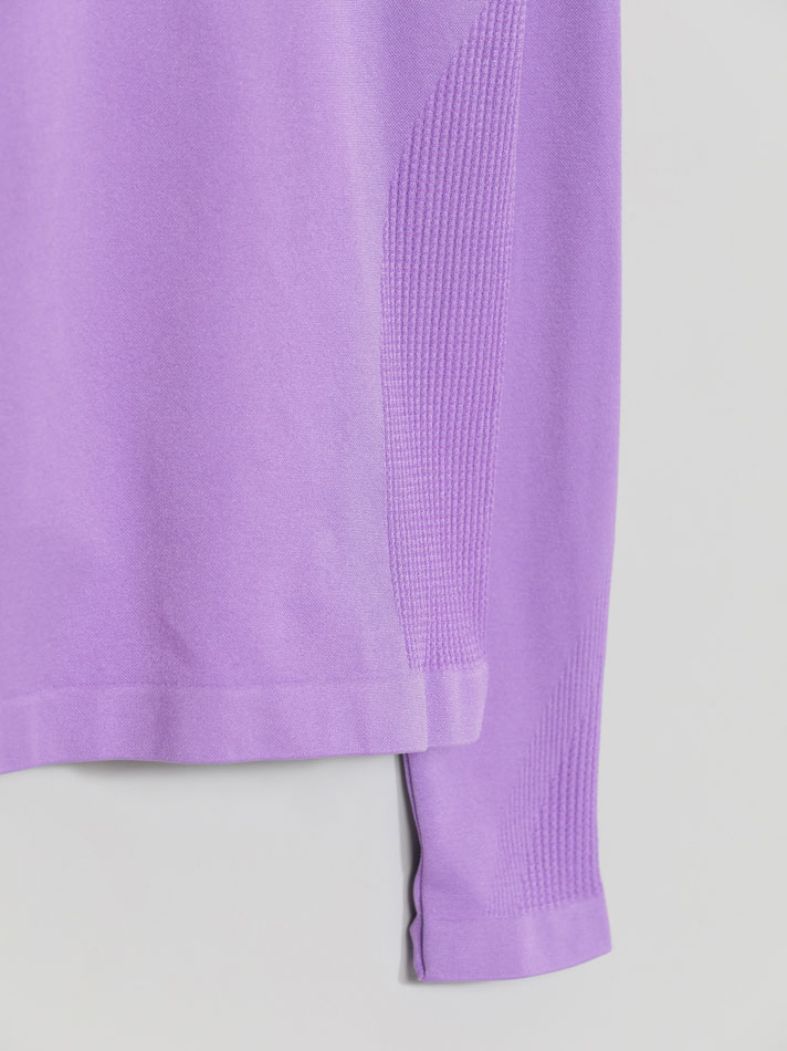 Camiseta esportiva sem costura - Lilás