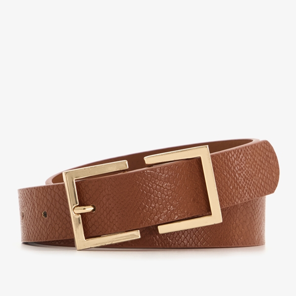 Dames riem bruin snake