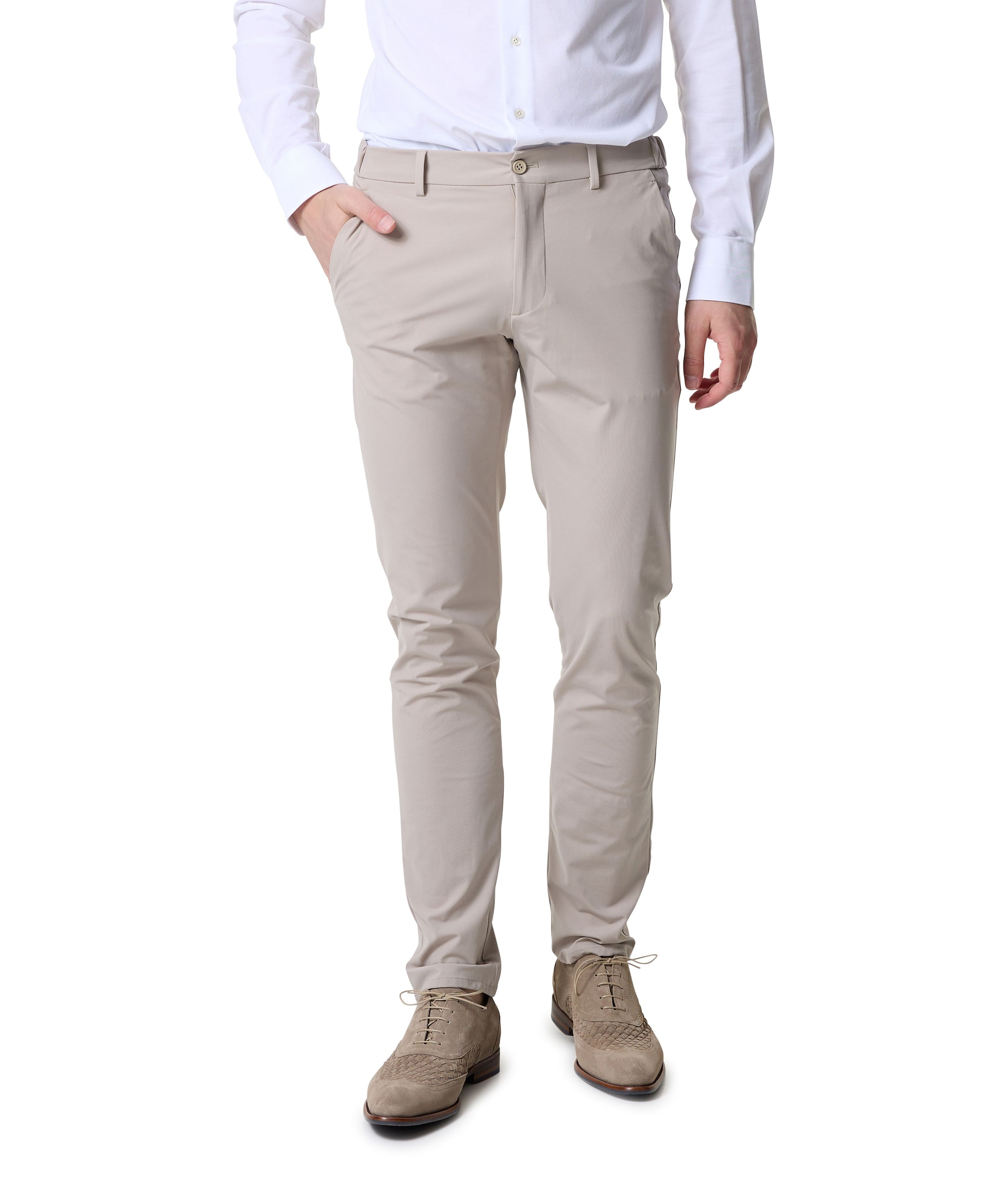 Berwich Morello elax heren pantalon beige
