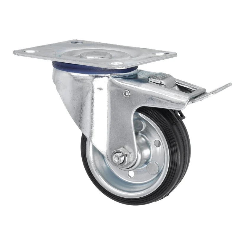 Leddhjul med brems Ø80 mm 50 kg
