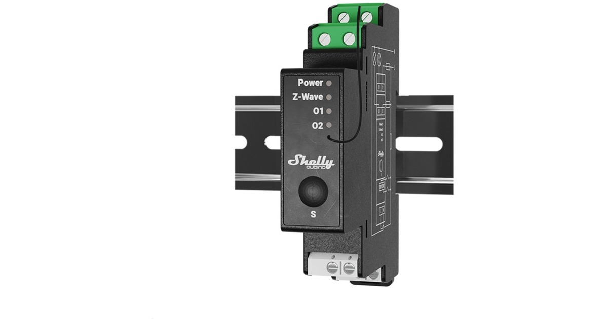 ShellyQubino Wave Pro 2PM relais  (Zwart)