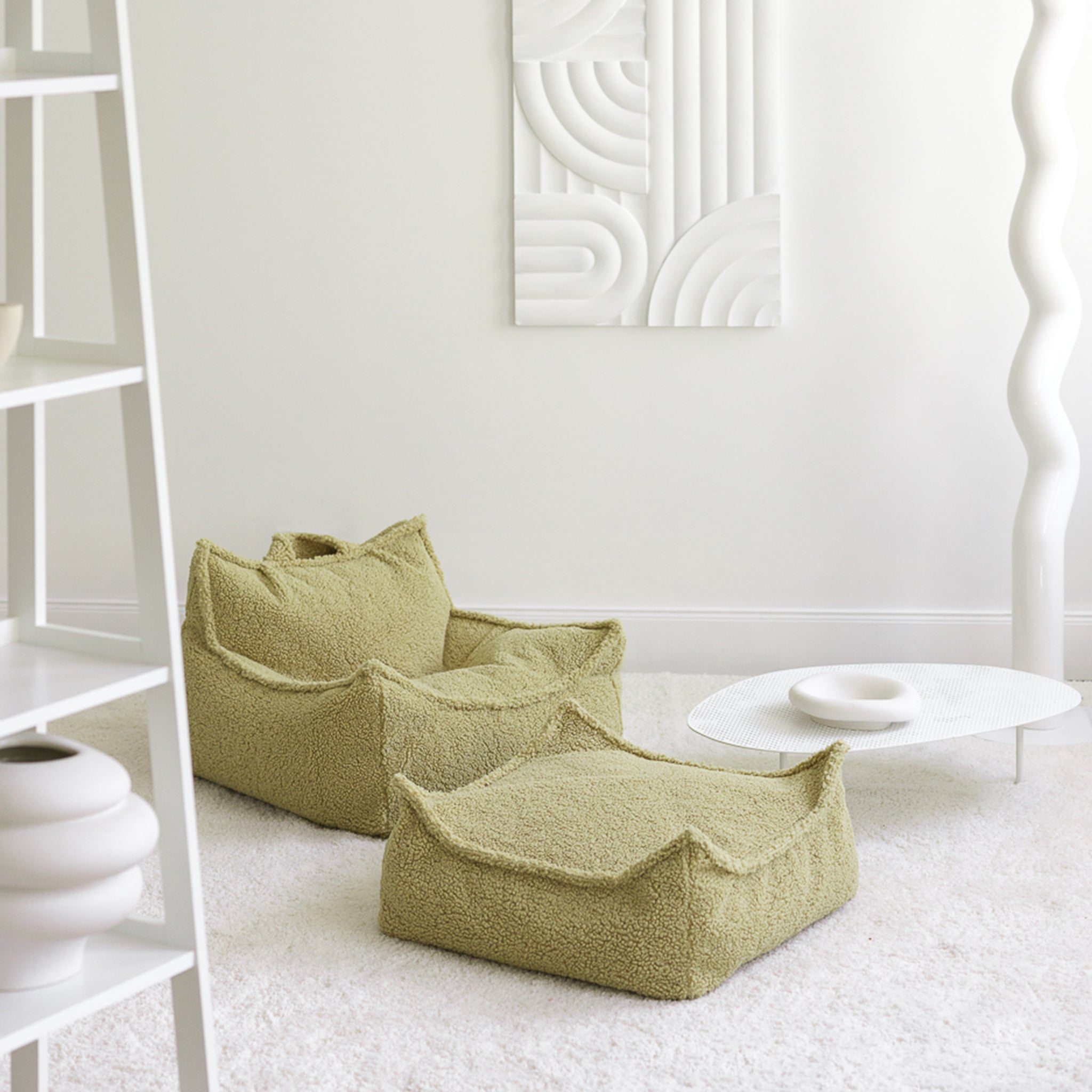 Wigiwama Sitzsack und Ottoman Set Matcha