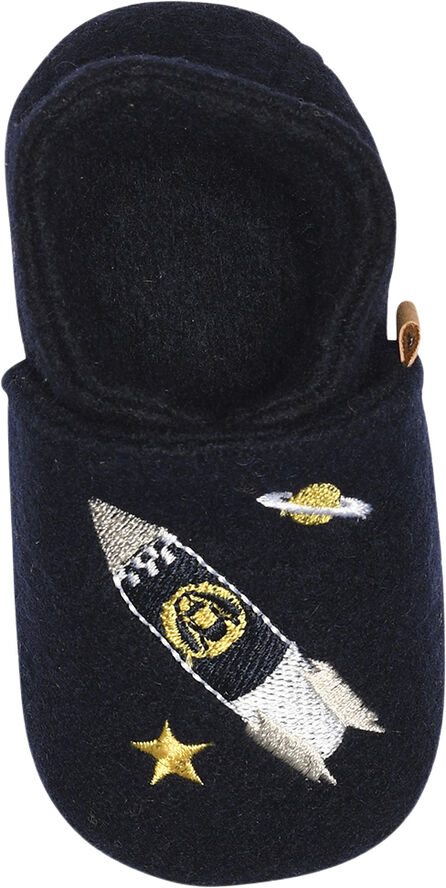 Melton Space wool slippers Marine