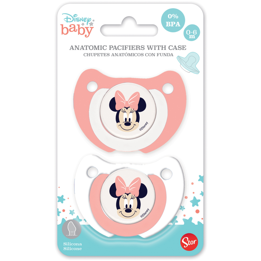 Stor Schnuller, Minnie 0-6 Monate, 2 Stück