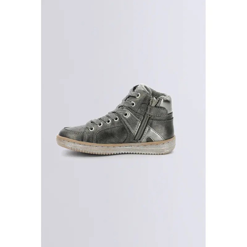 LOWELL GRIS FONCE GLITTER SNEAKERS HAUTES Synthétique Fille