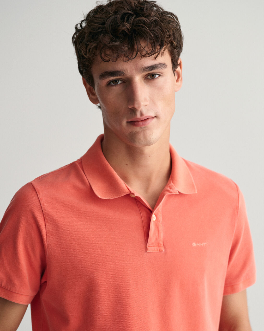 Sunfaded Pique Polo Orange