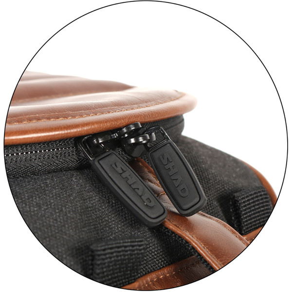 Shad - Sacoche de réservoir Cafe Racer SR18 Marron / Noir