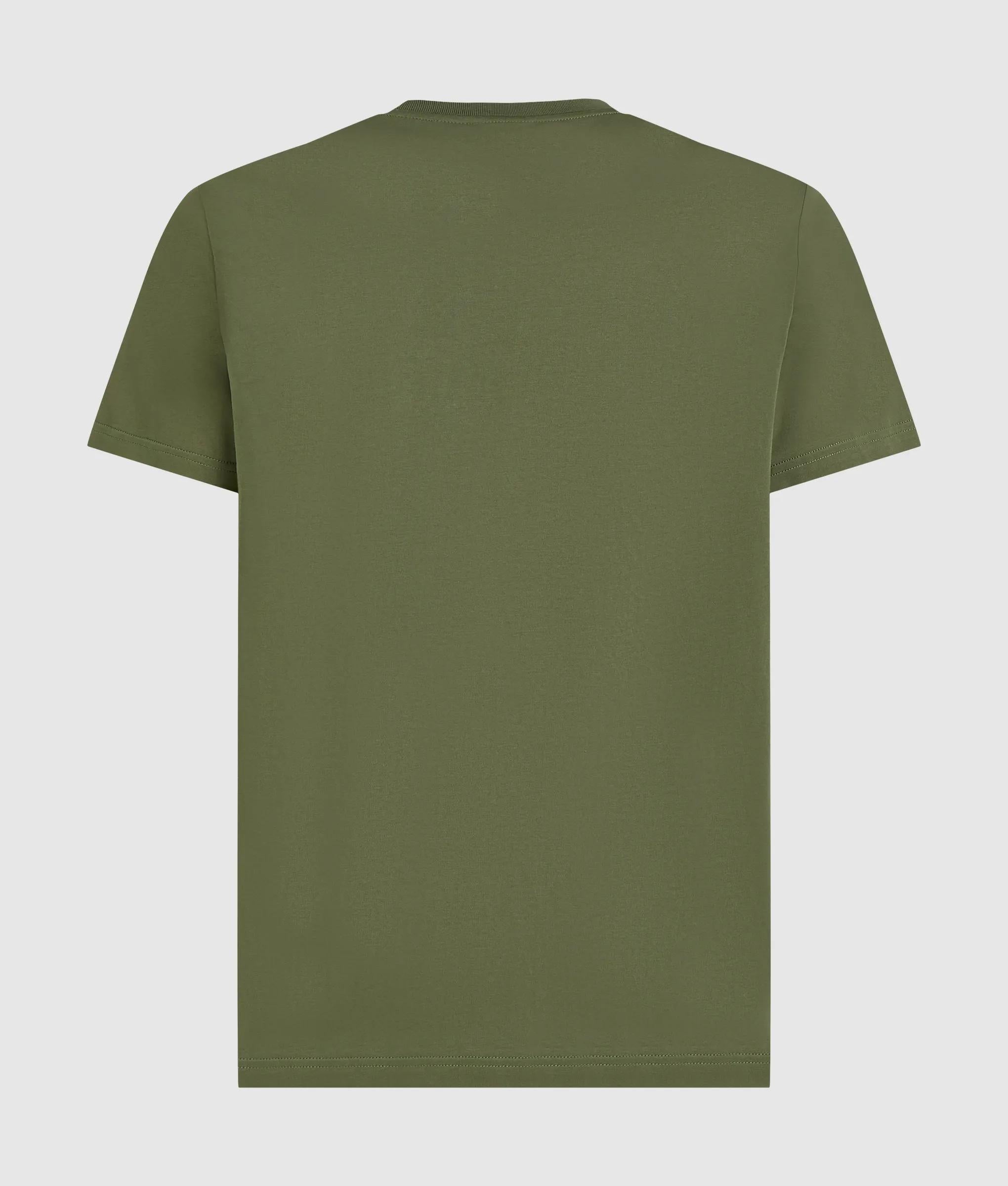 Slank T-shirt met gestreept logo
