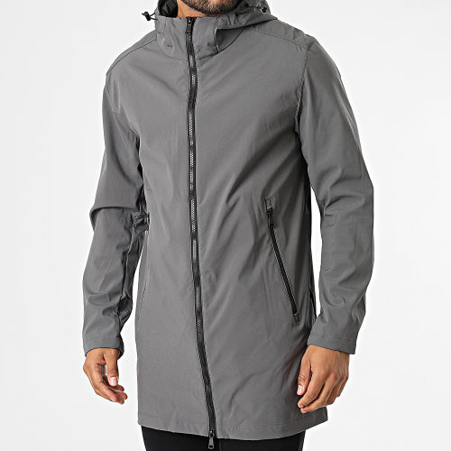 Veste Zippée Capuche Gris