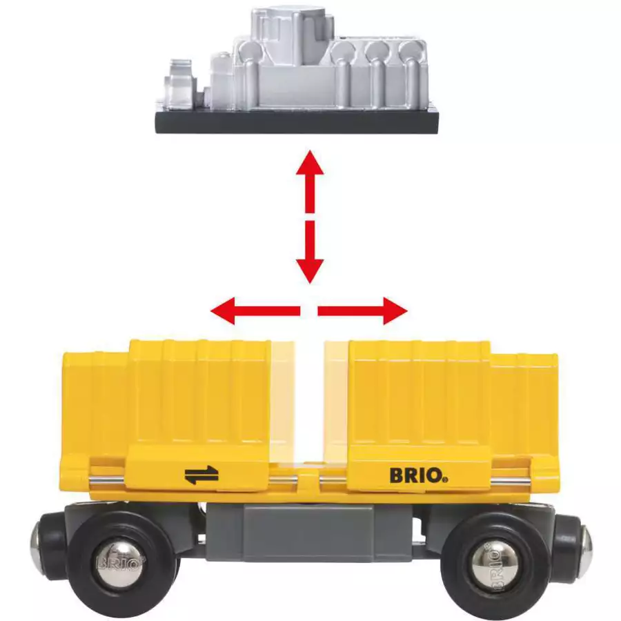 Brio Güterzug mit drei Waggons bunt