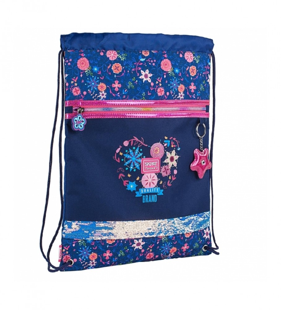 Mochila com cordão Skpat 131541 Azul Marinho - 23x25x10cm -