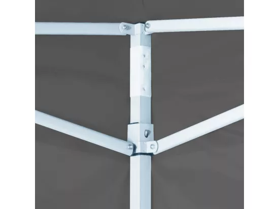 Tente de réception pliable avec 4 parois 2x2 m Acier Anthracite