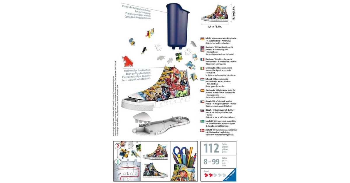 Ravensburger3D Puzzel Sneaker Marvel Avengers