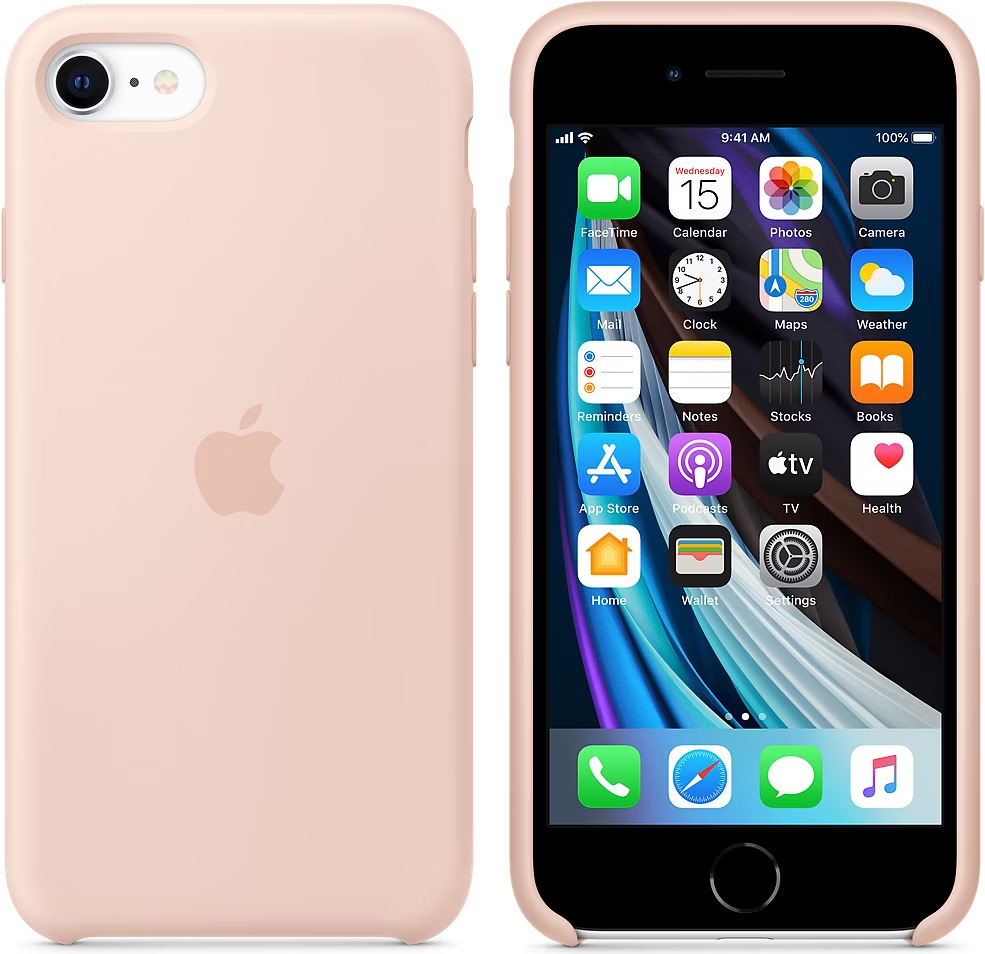 iPhone SE (2022/2020) / 8 / 7 Silikon Case Hülle (MXYK2ZM/A) - Pink Sand (Sandrosa)