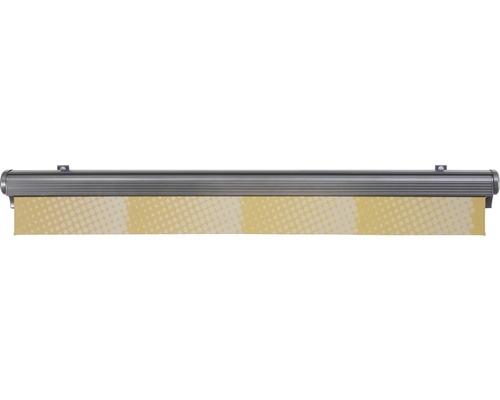 SOLUNA semi-cassette zonnescherm Comfort 2,5x2, doekdesign J201, frame DB703 donkergrijs, aandrijving rechts inclusief slinger