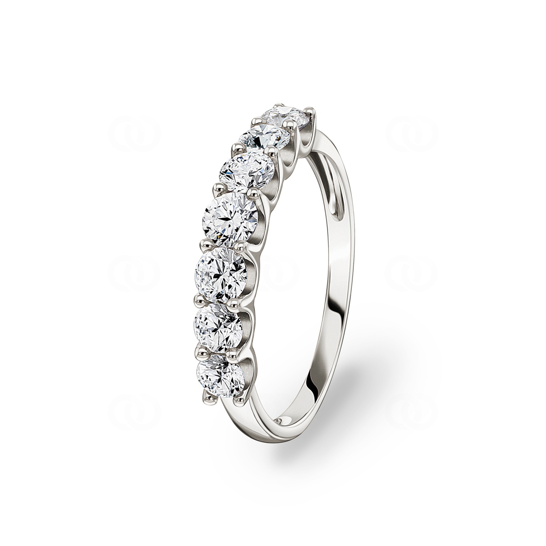 1.02 Karat Diamanten Mémoire Ring 750/18 K Weissgold