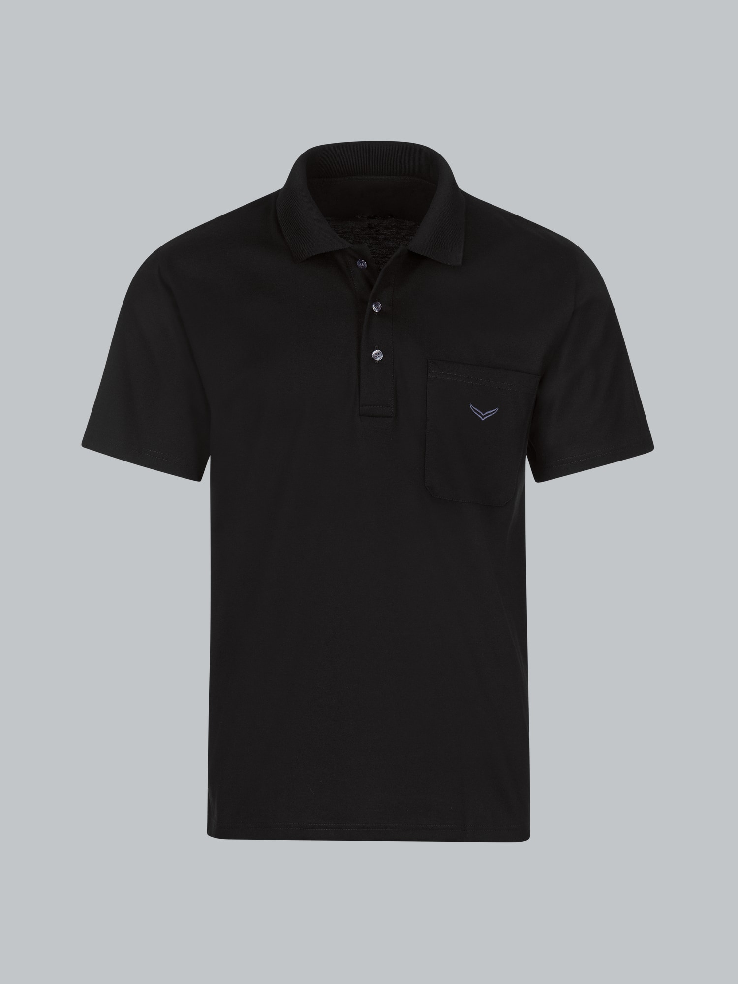 Poloshirt aus Single-Jersey Schwarz