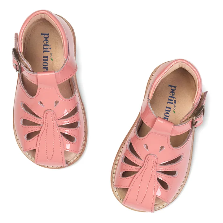 Petit Nord Sandales Scratchs Butterfly | Rose