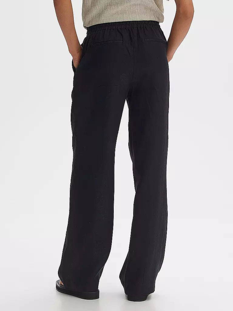 OPUS Leinenhose MAROU schwarz