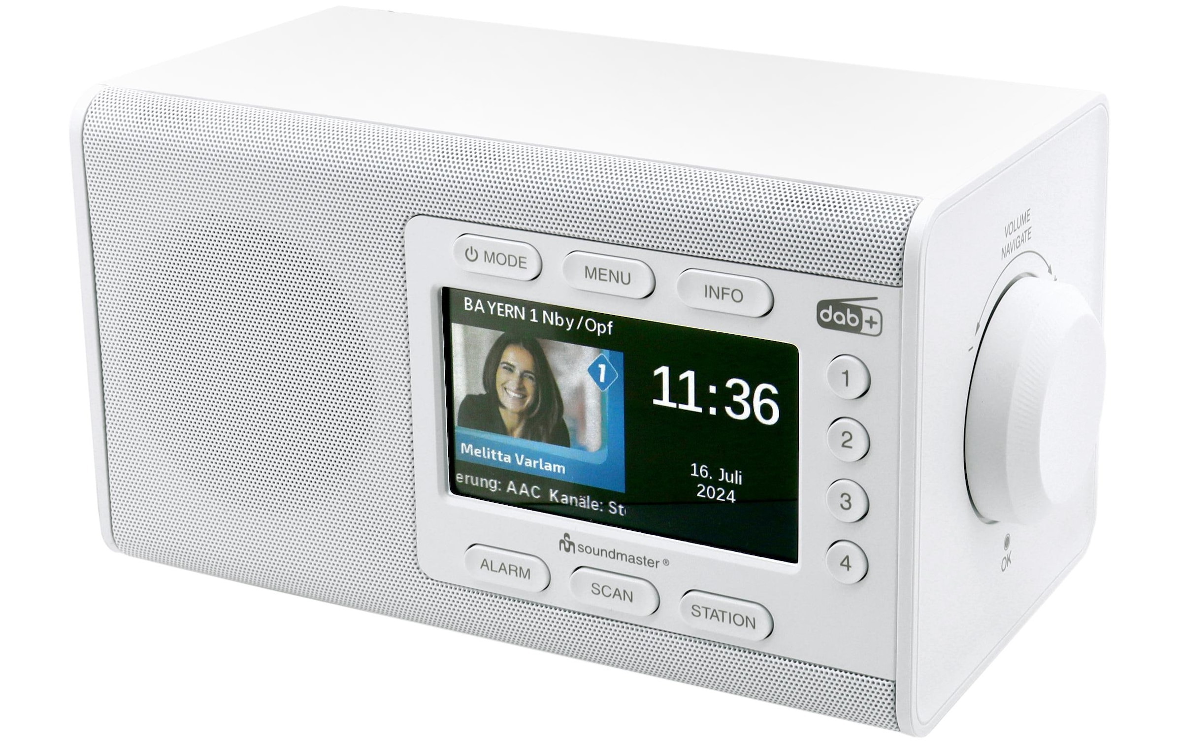 Soundmaster Digitalradio (DAB+) »DAB900WE« ( ) Datumsanzeige, Display, Senderspeicher,