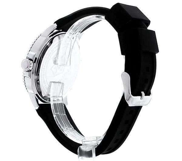 JDM Military Mens Tango Black Silicone Green Dial Watch