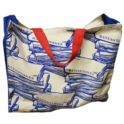 Waterstones Blue Cloth Bag