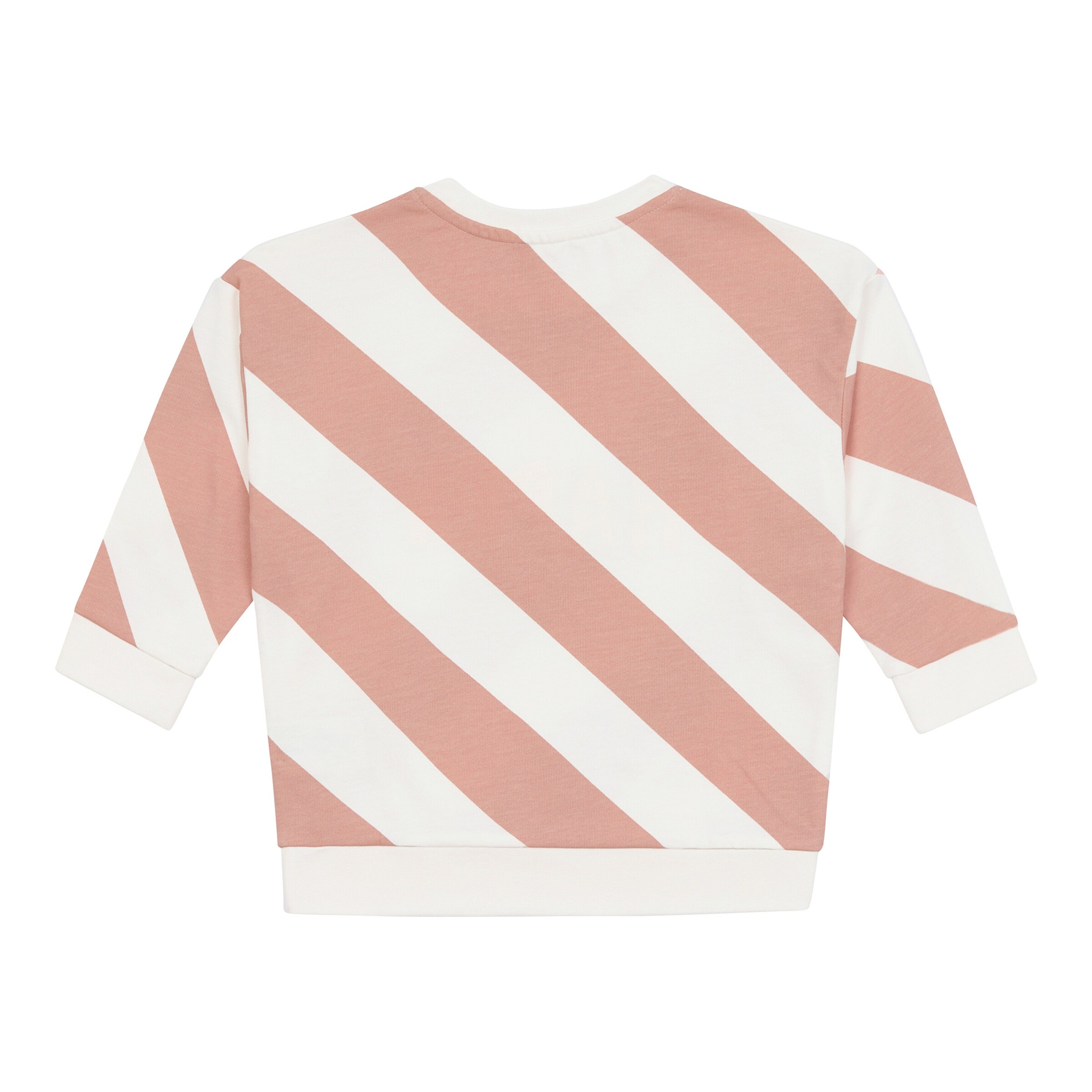 Lässig Sweatshirt Streifen Happy Little Gang natur/rosa