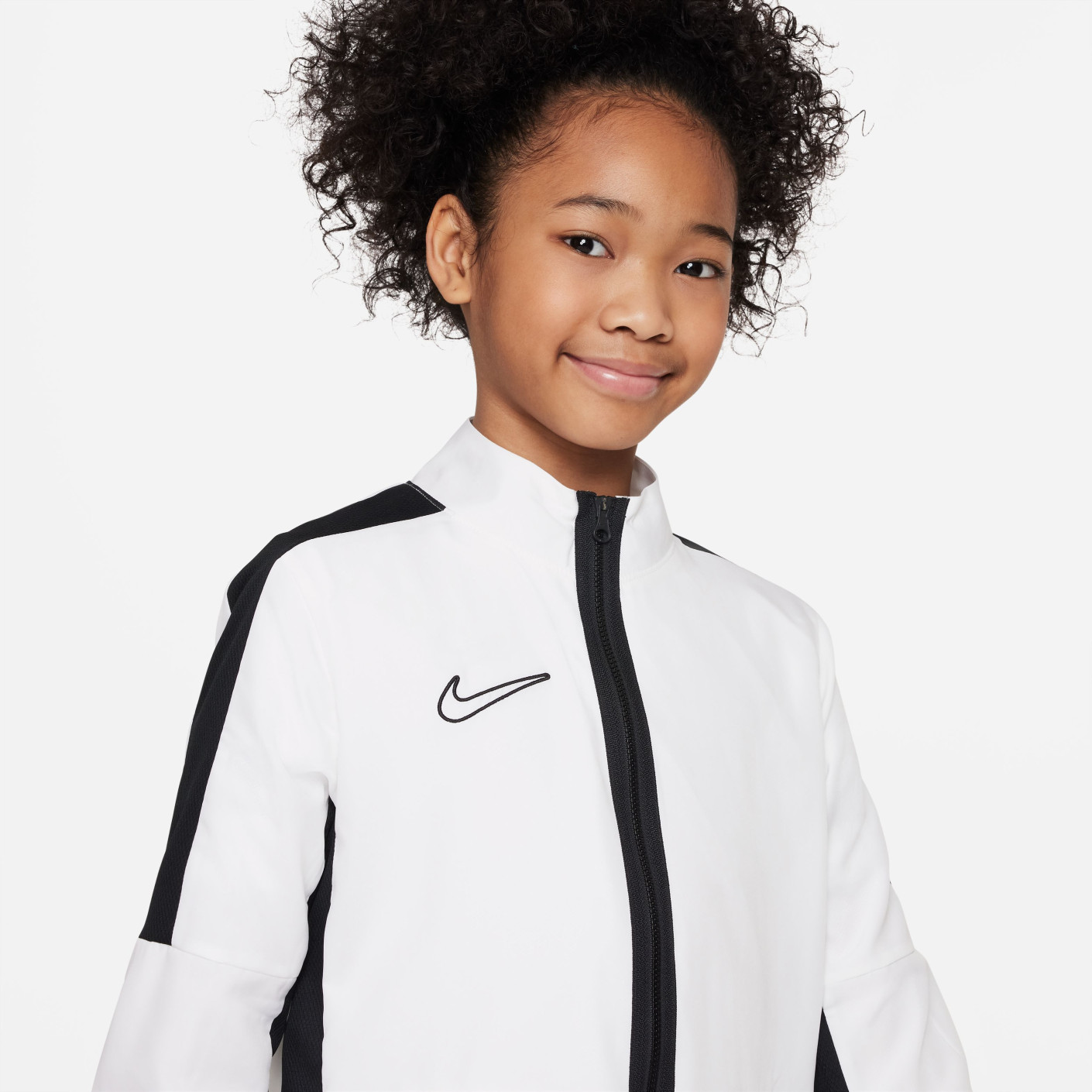 Nike Dri-FIT Academy 23 Trainingsjack Full-Zip Woven Kids Wit Zwart