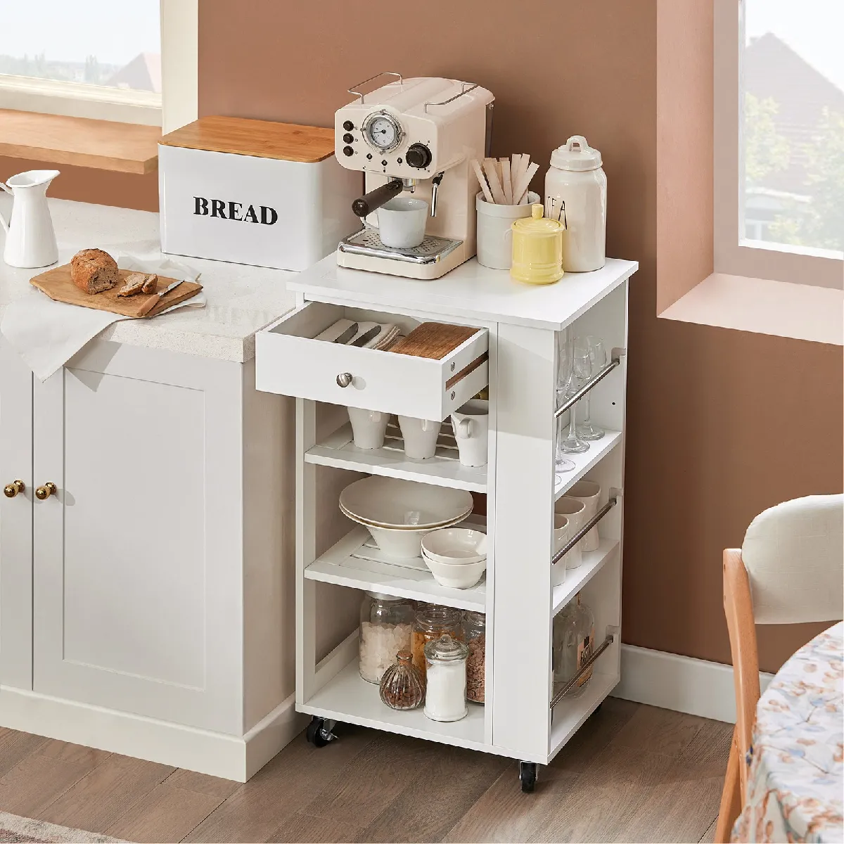 SoBuy FKW12-II-W Chariot de Service