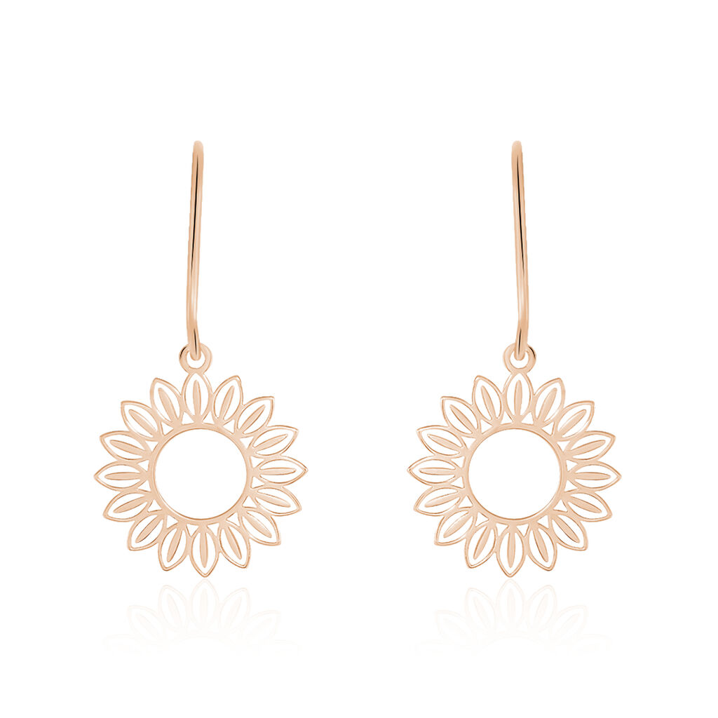 Boucles D'oreilles Pendantes Ombelline Argent Rose