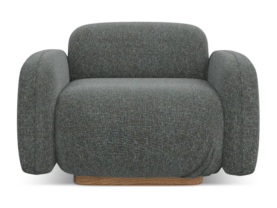 Fauteuil en tissu texturé - acier - AILANI