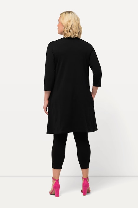 Longshirt, A-Linie, Carree-Ausschnitt, 3/4-Arm
