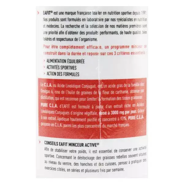 Eafit Pure CLA Active Slimming Pacote com 2 x 90 cápsulas