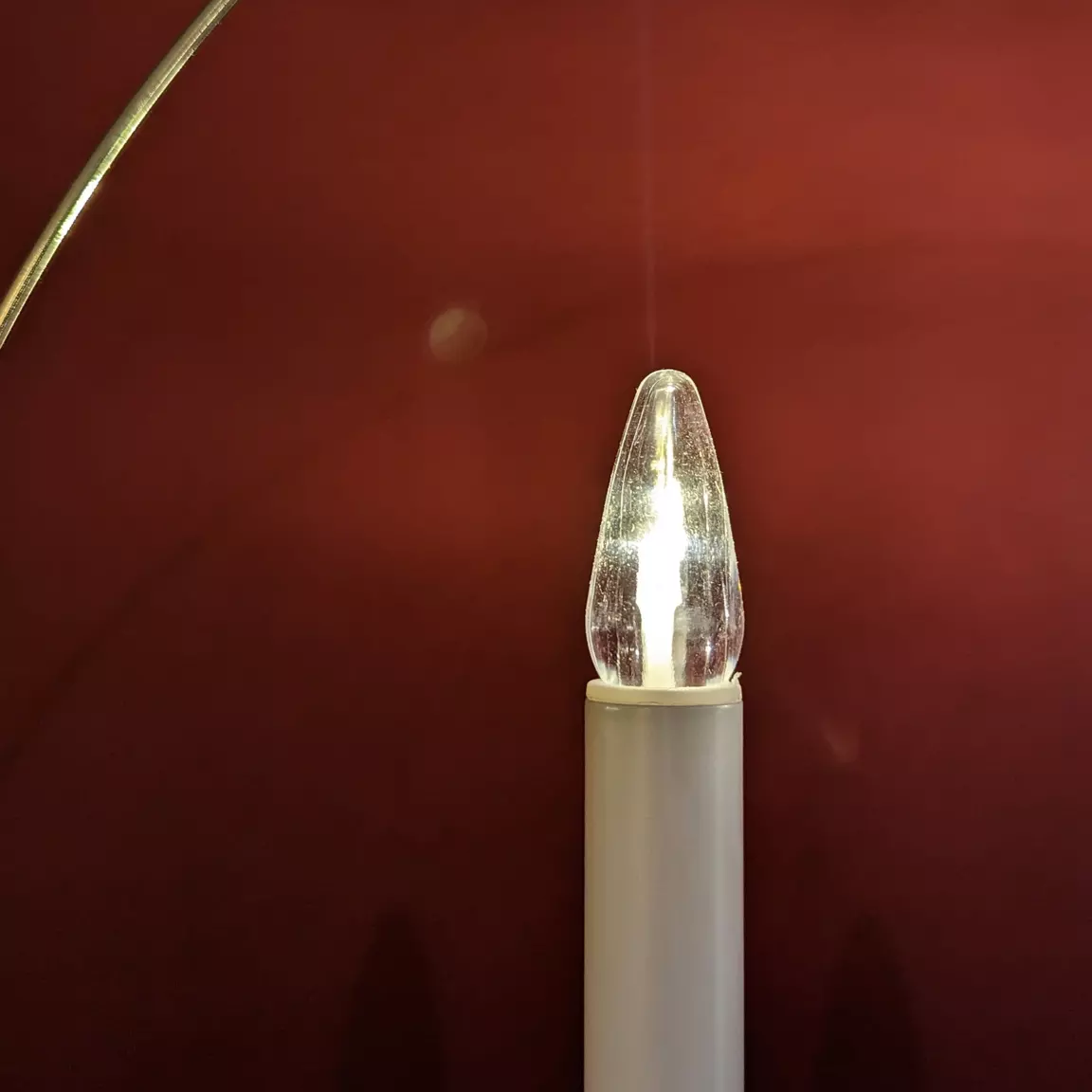 Bougeoir lumineux à piles 4 LED (H40 cm) Cercle Blanc chaud